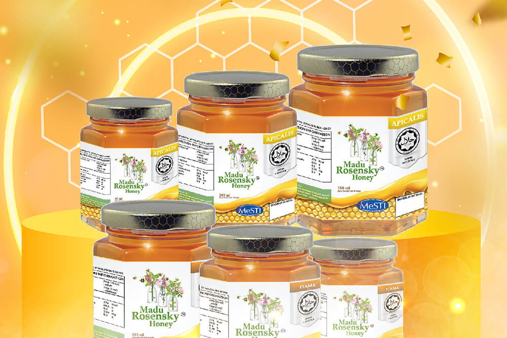 A group of jars of honey.